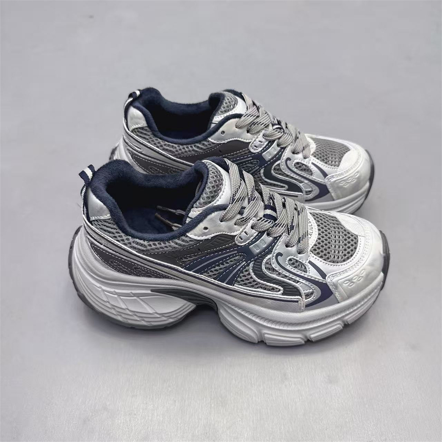 真皮女鞋厚底增高6CM加绒老爹鞋2025冬新款百搭松糕鞋保暖休闲鞋,淘宝优惠券,粉丝福利购,淘宝优惠卷