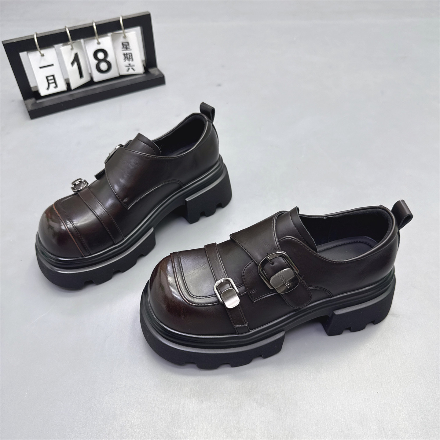 2026新款高级感真皮英伦小皮鞋厚底增高单鞋圆头丑萌鞋低帮休闲鞋,淘宝优惠券,粉丝福利购,淘宝优惠卷