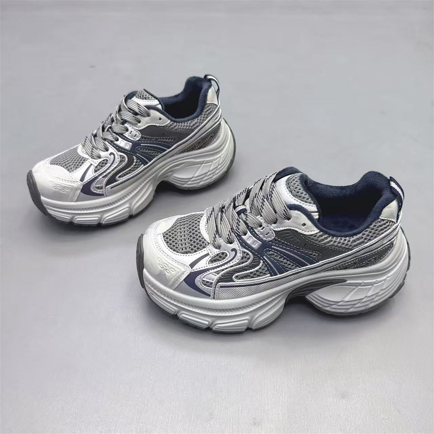 真皮女鞋厚底增高6CM加绒老爹鞋2025冬新款百搭松糕鞋保暖休闲鞋,淘宝优惠券,粉丝福利购,淘宝优惠卷