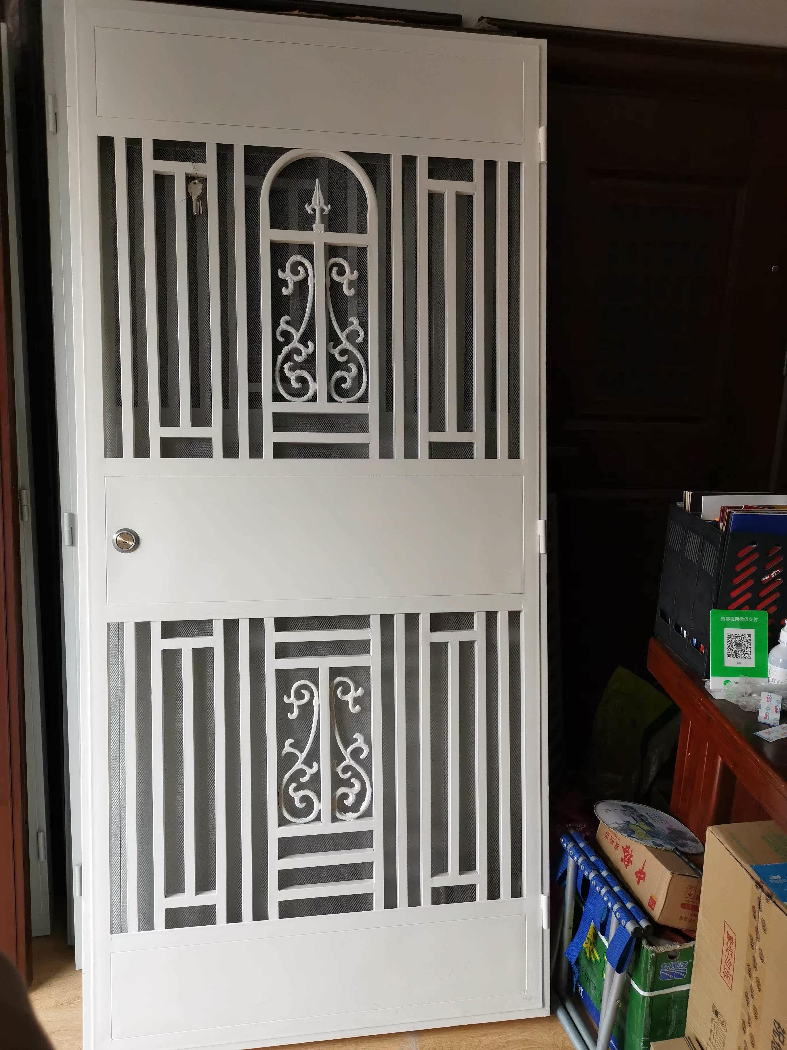 北京定做通风防盗门铁门栅栏门楼道门通风门防蚊纱门包测量安