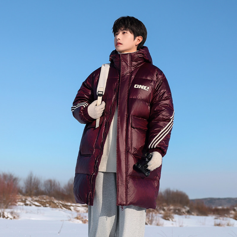 唐九洲明星同款MTVO迈特优东北抗寒中长款羽绒服男生加厚保暖冬装