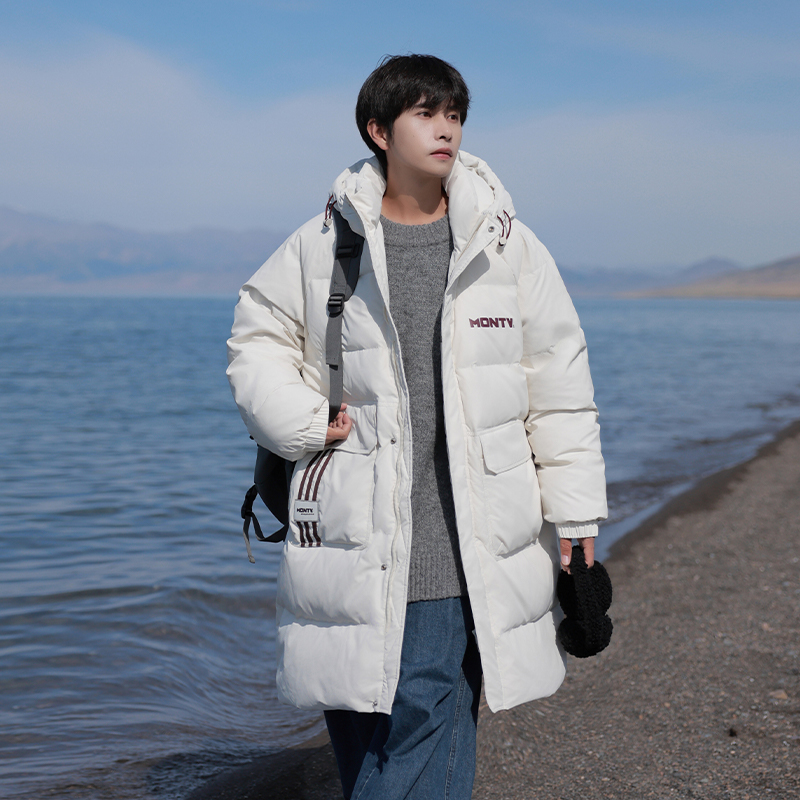 MTVO迈特优中长款羽绒服男冬季2024新款连帽保暖户外防水冬装外套