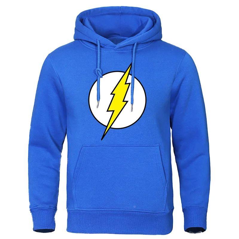 The BIG BANG Theory Men's Hoodies Lightning Print Men Ho-图3