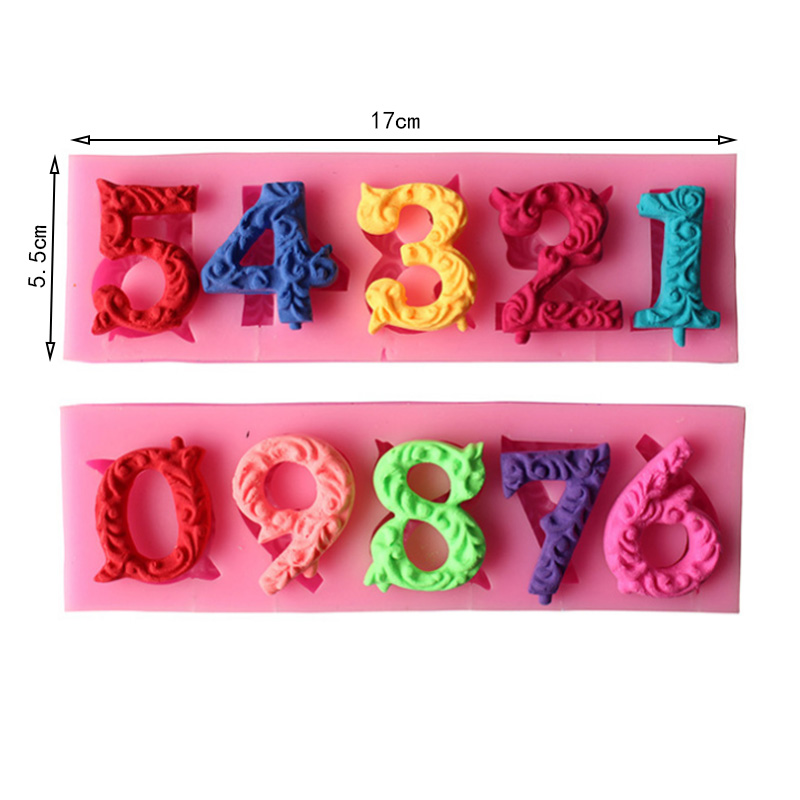 数字巧克力翻糖模具浮雕立体硅胶模diy蛋糕造型模具我几岁啦装饰-图2