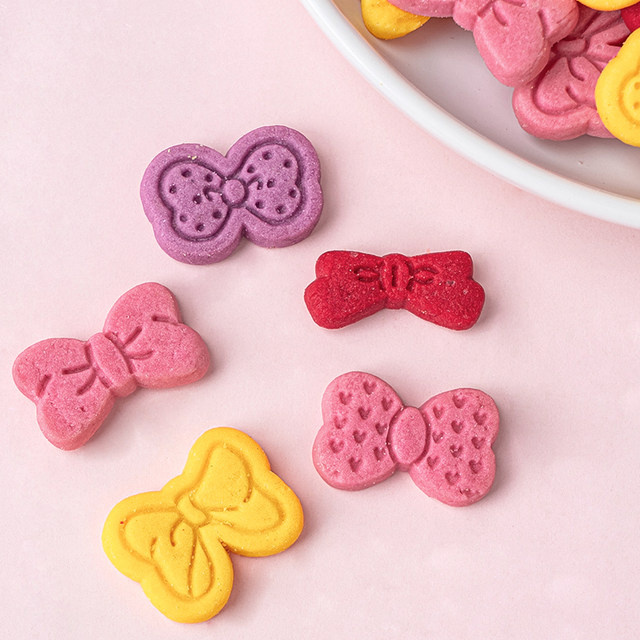 Love bow cookie cake decorations various flavors colorful bow dessert mousse ice cream decoration