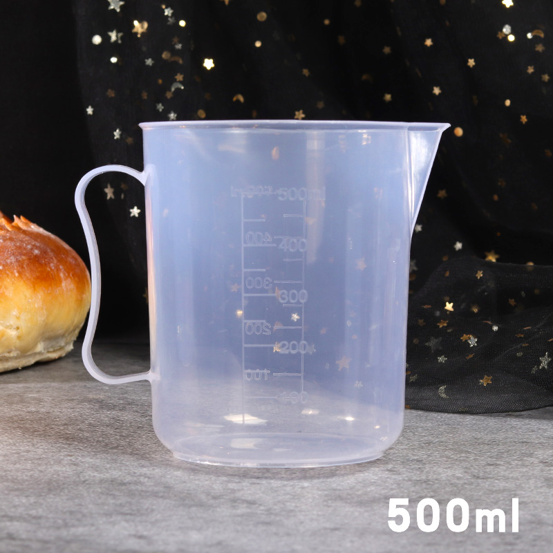 优质塑料带刻度量杯容量毫升溶液杯250ml 500ml 1000ml烘焙工具-图2
