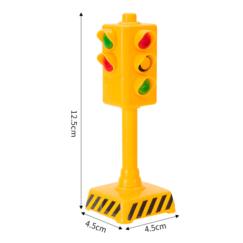 工程车交通施工路障装饰插牌烘焙蛋糕装饰红绿灯吊塔甜品台插件