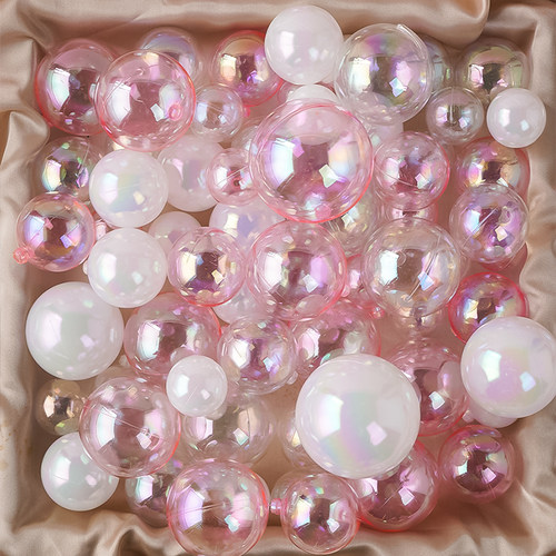 网红创意幻彩炫彩泡泡七彩透明球圣诞球生日蛋糕派对甜品台装饰品 - 图1
