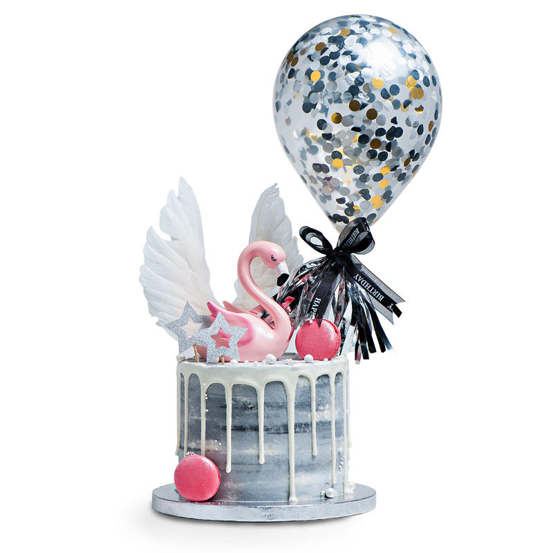 情人节火烈鸟天鹅蛋糕装饰摆件生日派对爱情鸟女神插件创意插牌