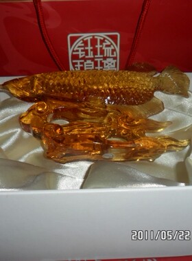 金龙鱼古法琉璃摆件打折包邮
