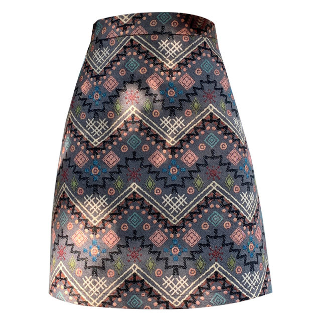 Printed plus size ins graffiti fat mm one step skirt new product