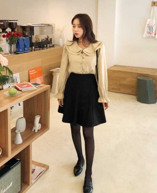 High waisted plus size commuting versatile style fat girl skirt