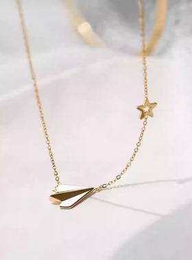 ins新款飞机项链女网红轻奢颈链