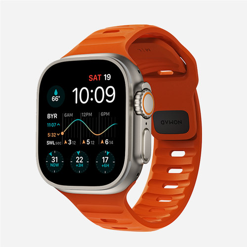 NOMAD适用苹果iwatch10/9/8表带apple watch ultra3活力橙新款s11/10硬汉氟橡胶手表腕带运动防水 - 图3