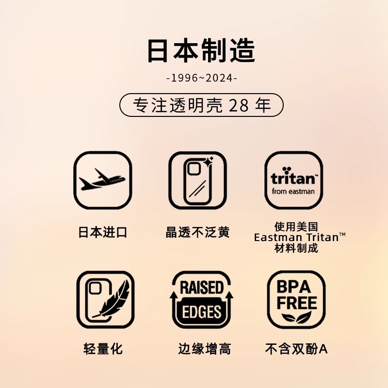 PowerSupport 适用苹果iPhone16promax手机壳AirJacket透明不发黄超薄裸感半包16plus新款保护壳套磨砂全硬壳