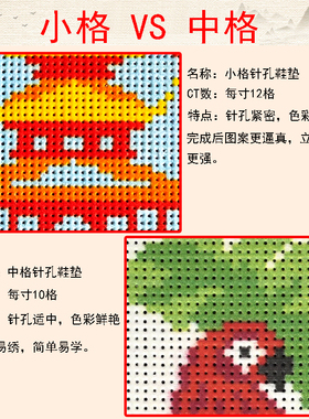 小格十字绣鞋垫鸿运玫瑰七层棉布