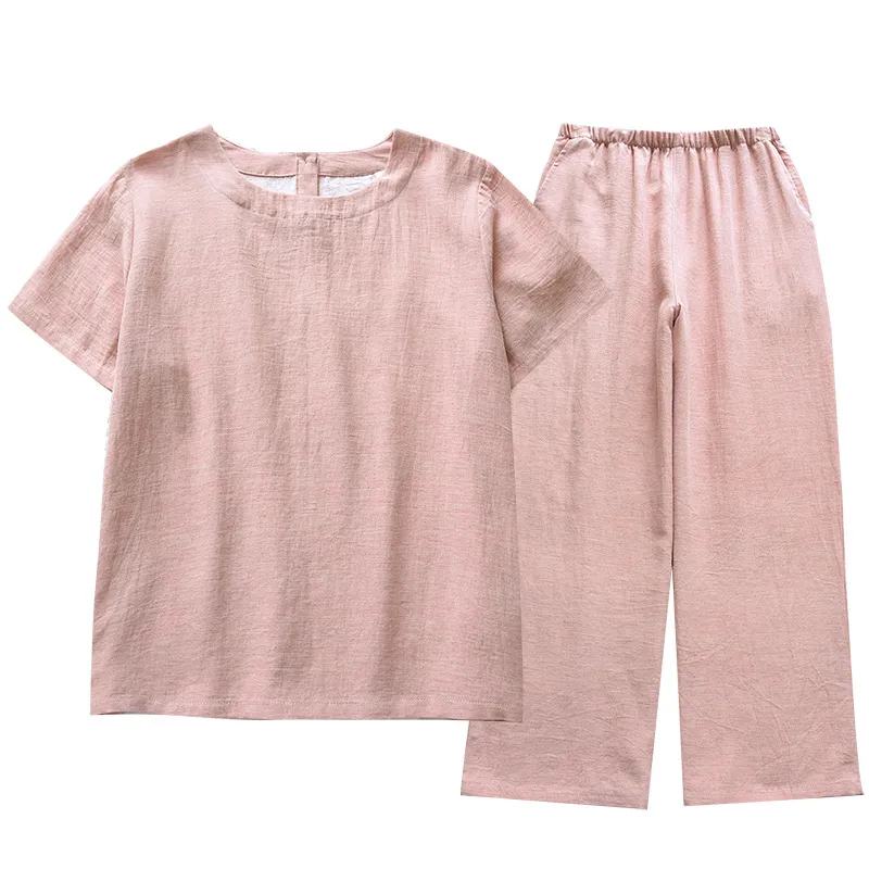 短袖长裤情侣睡衣大码家居服简约风男女士薄款夏季睡衣天丝麻家居,淘宝优惠券,粉丝福利购,淘宝优惠卷