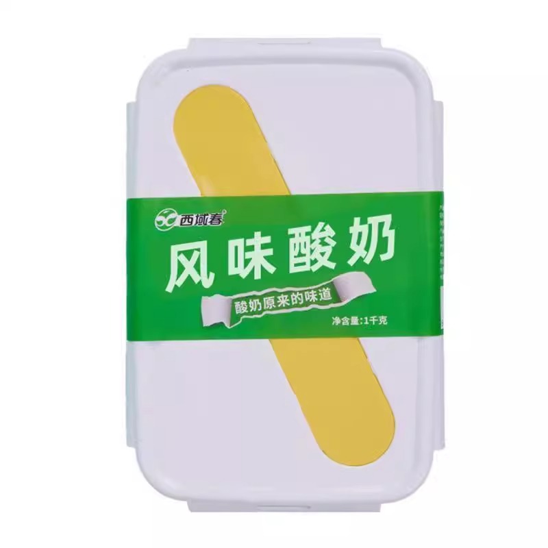 新疆西域春【饭盒酸奶新日期】新疆1000克酸奶原味益生菌产地发货-图2