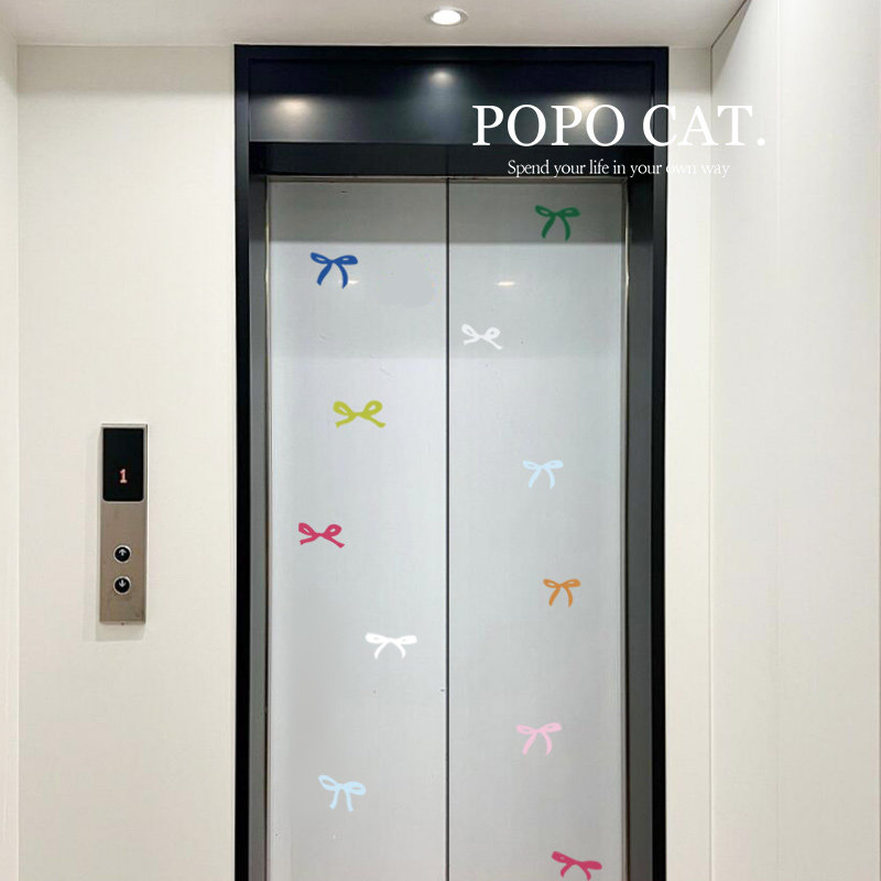 创意ins蝴蝶结电梯贴纸高级感入户门装饰电梯贴一梯一户门口布置,淘宝优惠券,粉丝福利购,淘宝优惠卷