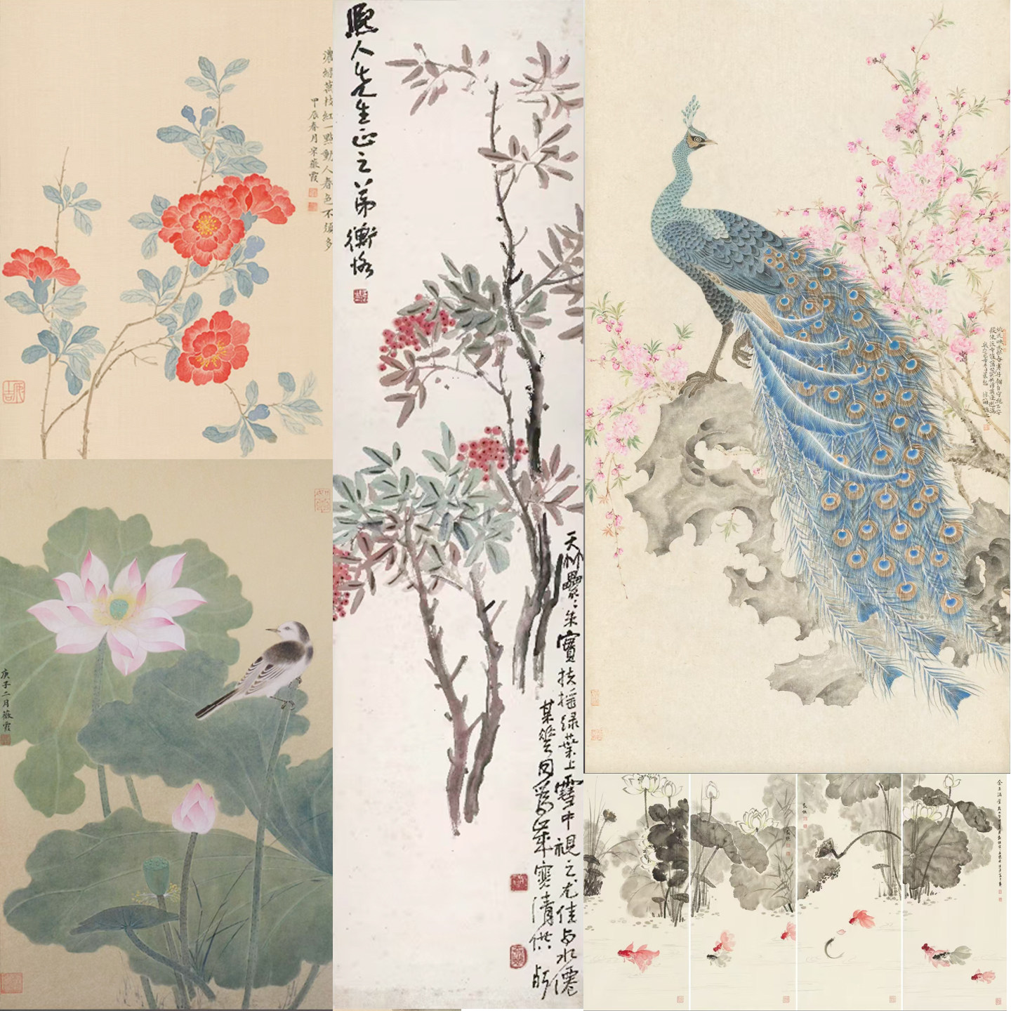 国画私人订制临摹代画纯手绘山水牡丹花鸟人物书法客厅风水装饰画