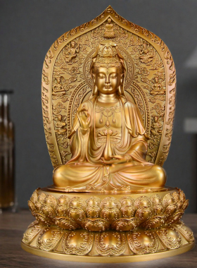 纯铜娑婆三圣家居摆件