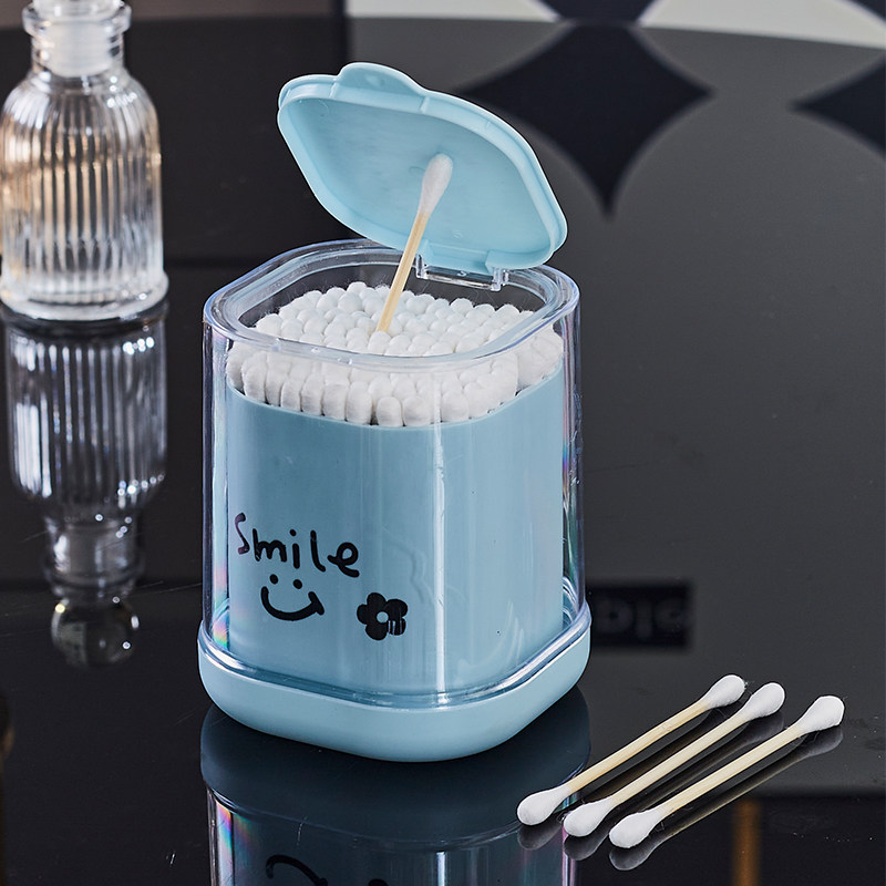 棉签盒带盖防尘牙签盒家用个性创意掏耳双头棉棒塑料化妆棉收纳盒,淘宝优惠券,粉丝福利购,淘宝优惠卷