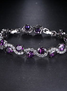 EmmayaS型紫色锆石气质手链