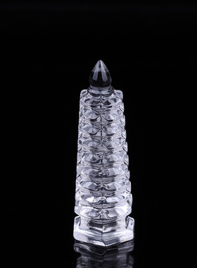 天然白水晶文昌塔桌面小摆件