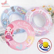 Child male and female underarm Lifebuoy 3-14 years old Childrens cute student Cartoon Mermaid Thickened Swim Circle