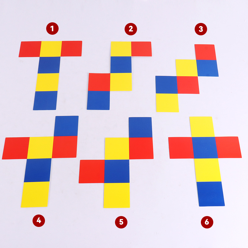 正方体展开图教具11种正方体和长方体框架体积表面积棱长小学四五年级下册可拆卸立体几何模型学生学具套装 - 图1