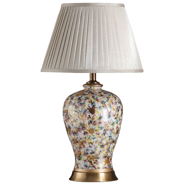 Simple ceramic light luxury decorative table lamp for bedroom and study