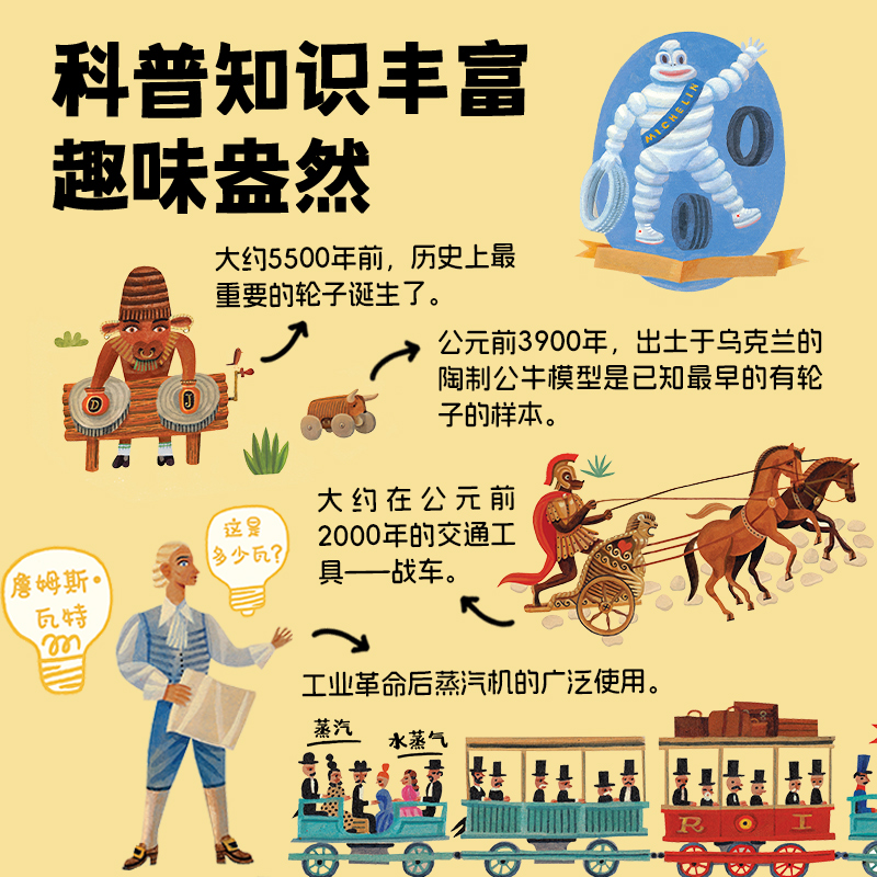 各种各样的车精装大开本小车迷 21个大场景涵盖了古往今来的各种车带3-6-9岁孩子探寻历史和奥秘体验视觉艺术激发想象力 - 图3
