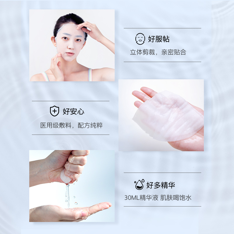 斯利安械字号医用透明质酸钠敷料冷敷贴面部修复补水无菌疤痕痘痘 - 图1