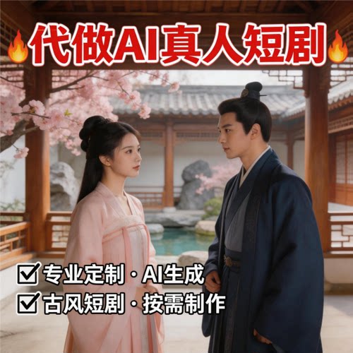 AI 真人短剧定制 短视频制作 仿真人推文解说文案剪辑 代做成片 - 图1