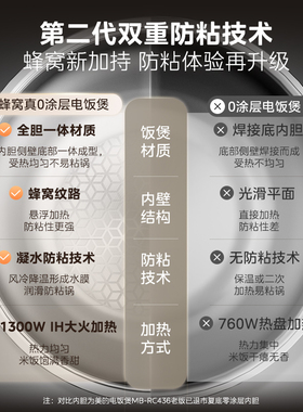美的电饭煲4升316L不锈钢0涂层IH