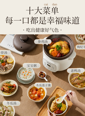 美的电炖锅煲汤锅家用全自动煮粥熬粥专用陶瓷砂锅多功能炖盅新品