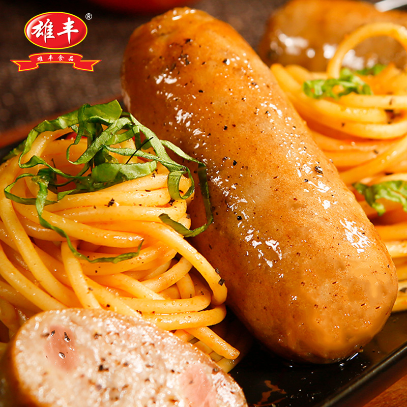 雄丰山地黑猪肉火山石烤肠台式肉肠玉米地道肠组合厂家批发香肠