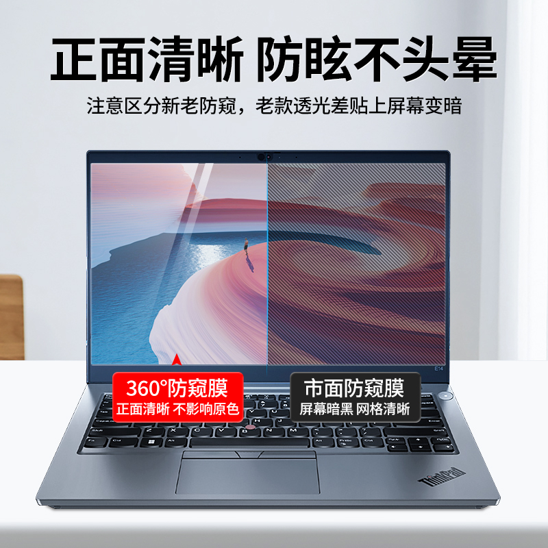 thinkpad防窥膜360度电脑防偷窥联想X13笔记本x1保护膜carbon屏幕隐士E480/490防反光t14贴膜S2防监z3控x280 - 图2