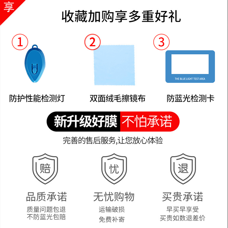 防反光电脑蓝光保护膜台式24寸护眼防辐射显示屏挡阳光屏幕膜15.6笔记本惠普华硕贴膜联想屏保戴尔显示器屏膜 - 图3