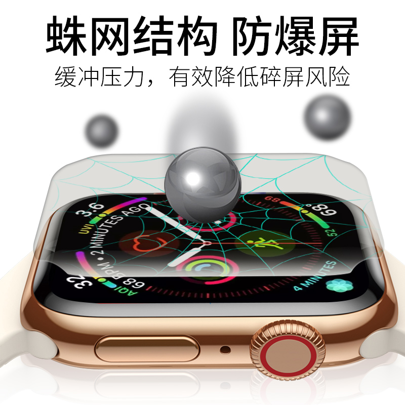 苹果iwatch7手表膜8代防窥se全屏Ultra覆盖watch9钢化水凝膜5防偷窥applewatch4贴膜44mm防偷窥40屏幕保护膜6 - 图3