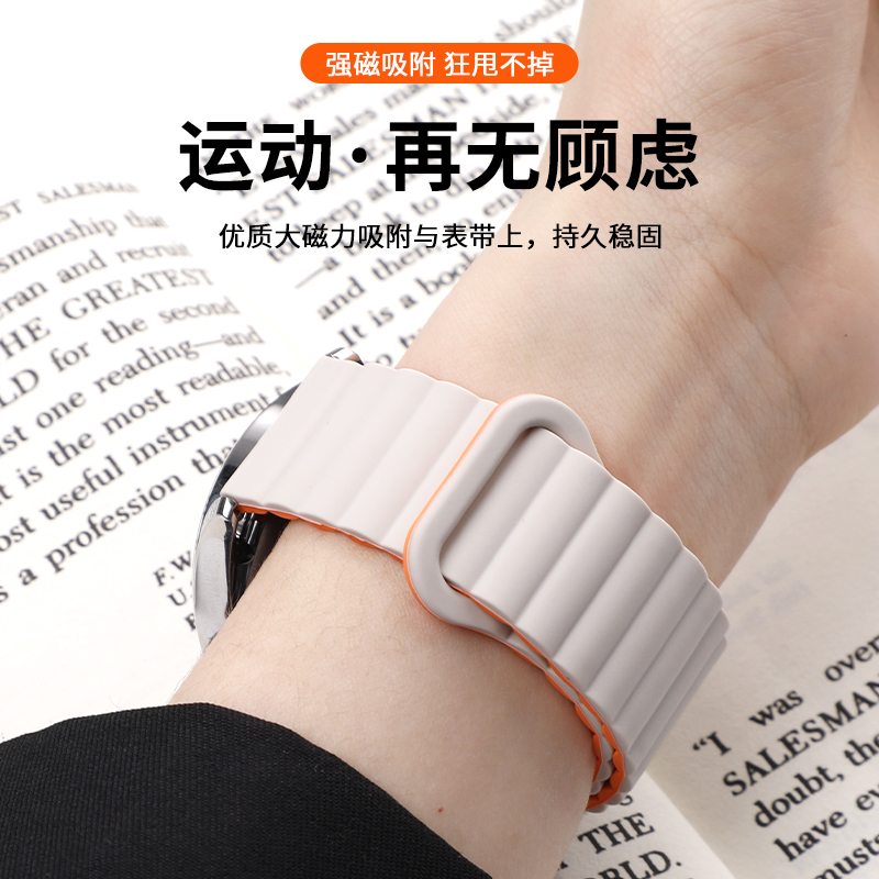 适用于oppowatchx2手表x表带x2Mini硅胶磁吸回环一加手表2腕带新款全智能OnePlusWatch2/3男女2R高级替换带夏 - 图2