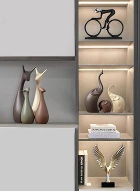 小鹿陶瓷装饰摆件遮丑高级感小众客厅玄关入户家居好物桌面装饰品