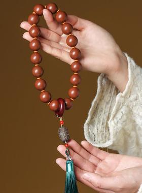 清热解毒栀子花合香珠手串文玩佛珠古法十八子手持男女士手链送礼