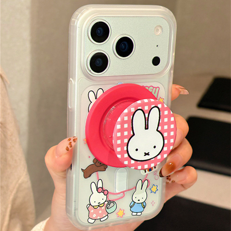 适用小米17/15手机壳turbo4红米note14/13/12线条米菲兔civi5pro/4/3/2磁吸支架11T/10/9/8磨砂max/mix保护套 - 图3