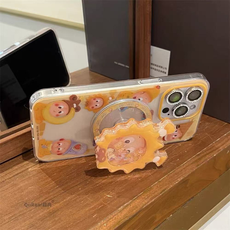 适用三星s25s24s23s22s21U手机壳note10+星星人s20fe摇摇乐磁吸支架s8s9网红超火s10可爱时尚A53a72A55a42A71 - 图2