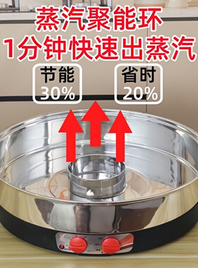 乐帮大容量不锈钢商用插电蒸笼锅