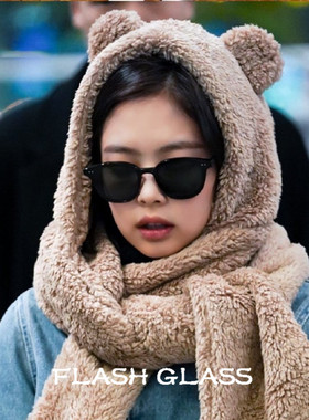 jennie小框黑色墨镜女男个性显瘦