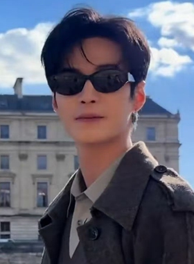 复古猫眼痞帅度假偏光黑色墨镜男