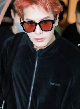 王嘉尔同款粉红色时尚太阳眼镜