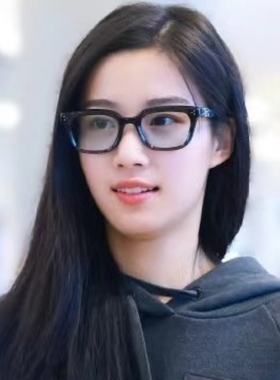 卢昱晓同款浅蓝色小框墨镜小脸女